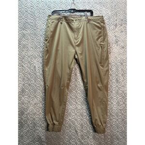 Prana Mens Khaki Jogger Pants Size 38 Cargo Zip Pockets Casual‎ Outdoor